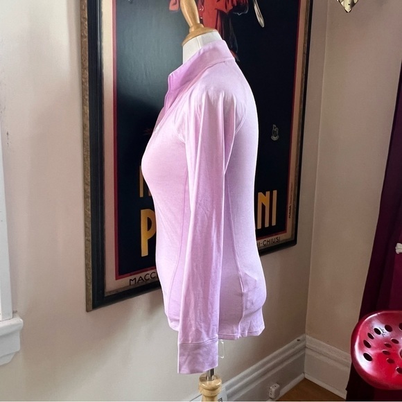 Under Armour Lilac  Half Zip Long Sleeve Heat Gear Long Sleeve Pullover Shirt - Picture 5 of 16